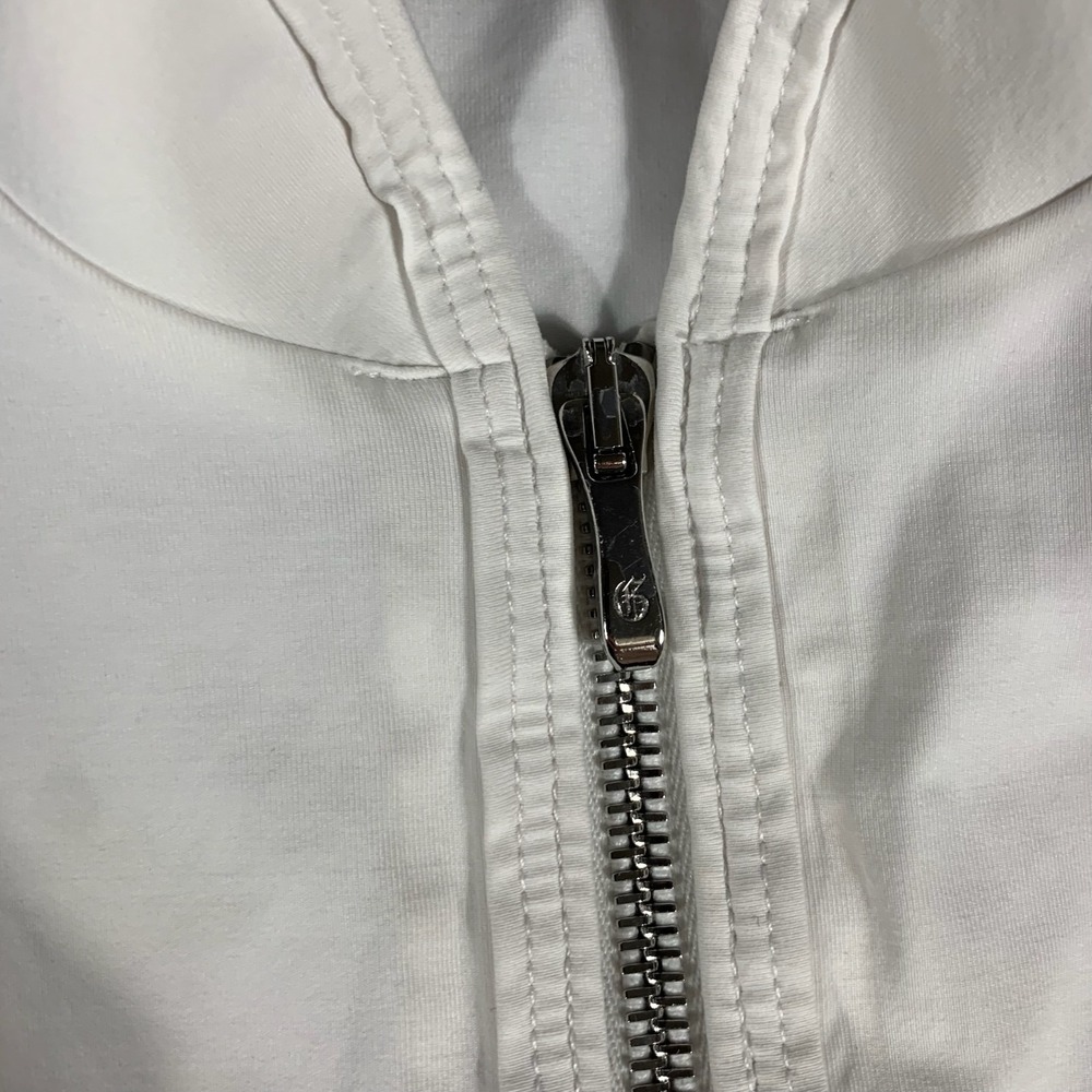 Greyson Top Womens S mall White Quarter Zip Sleeveless Performance Golf Stretch - Picture 4 of 12